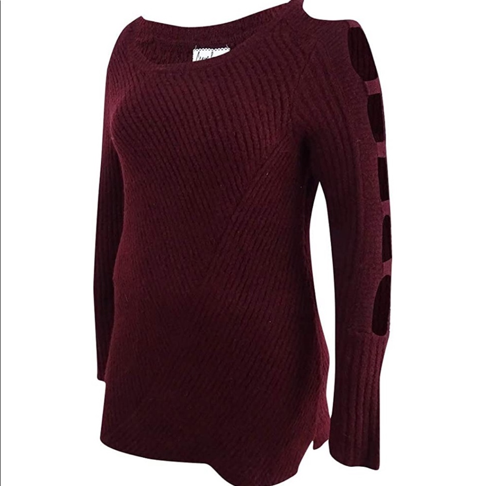 Crave Fame by Almost Famous Ladder Sleeve Sweater